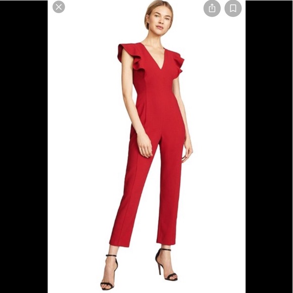 black halo red jumpsuit